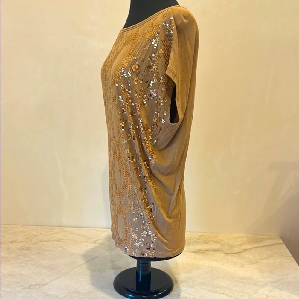Michael Kors NWOT Shimmering Bronze Sequin Blouse, formal & casual, size medium - Picture 3 of 7